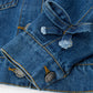 Girls Denim Bow Sleeve Button-Front Jacket