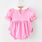 Christmas Baby Girls Santa Bow Peter Pan Collar Romper