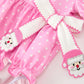 Christmas Baby Girls Santa Bow Peter Pan Collar Romper