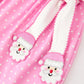 Christmas Girls Santa Bow Peter Pan Collar Dress