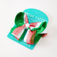 Christmas Red Lace Green Layered Bow Hair Clip 6.3 Inches