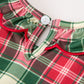 Christmas Girls Plaid Smocked Ruffle Collar Bloomer Set