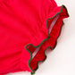 Christmas Girls Plaid Smocked Ruffle Collar Bloomer Set