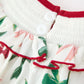 Christmas Girls Holly Jolly Bow Smocked Ruffle Dress