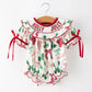 Christmas Baby Girls Holly Jolly Smocked Bubble Romper
