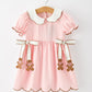Christmas Girls Gingerbread Peter Pan Collar Dress
