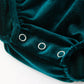 Baby Girls Emerald Green Velvet Peter Pan Collar Christmas Romper