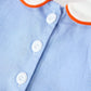 Fall Girls Pumpkin Appliqué Peter Pan Collar Bloomer Set