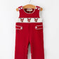 Baby Boys Christmas Reindeer Smocked Red Jonjon