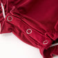 Christmas Holly Embroidered Baby Romper Petals Collar Ruffle