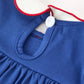 Christmas Santa Embroidery Girls Bloomer Set Peter Pan Collar