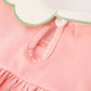 Christmas Baby Girls Pink Christmas Tree Embroidered Ruffle Romper
