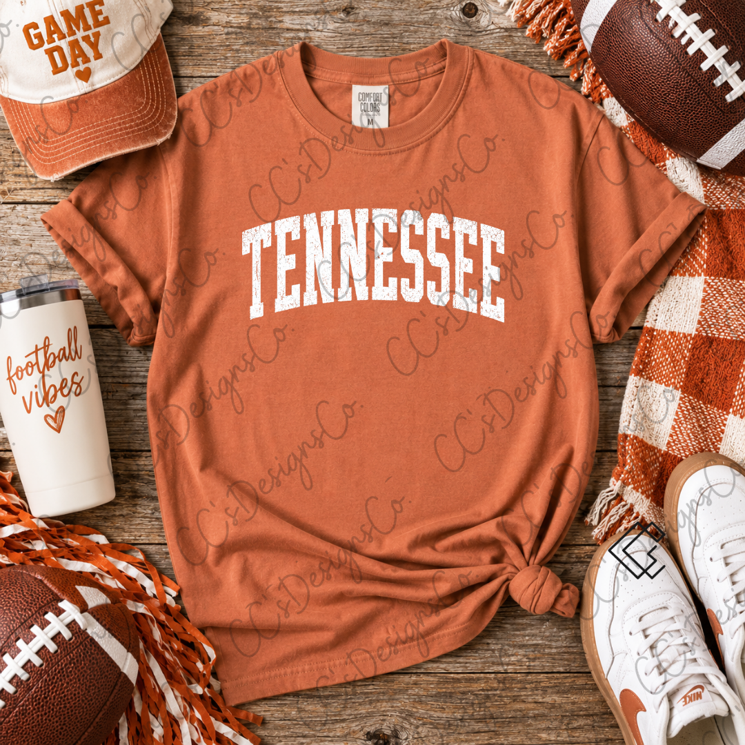 Distressed Tennessee Football Tee, Vintage Collegiate Game Day Shirt