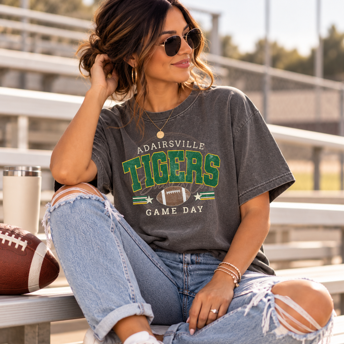 Custom School Mascot Shirt | Personalized Football Game Day Tee | Custom Team Colors Shirt | Local High School Football | Comfort Colors