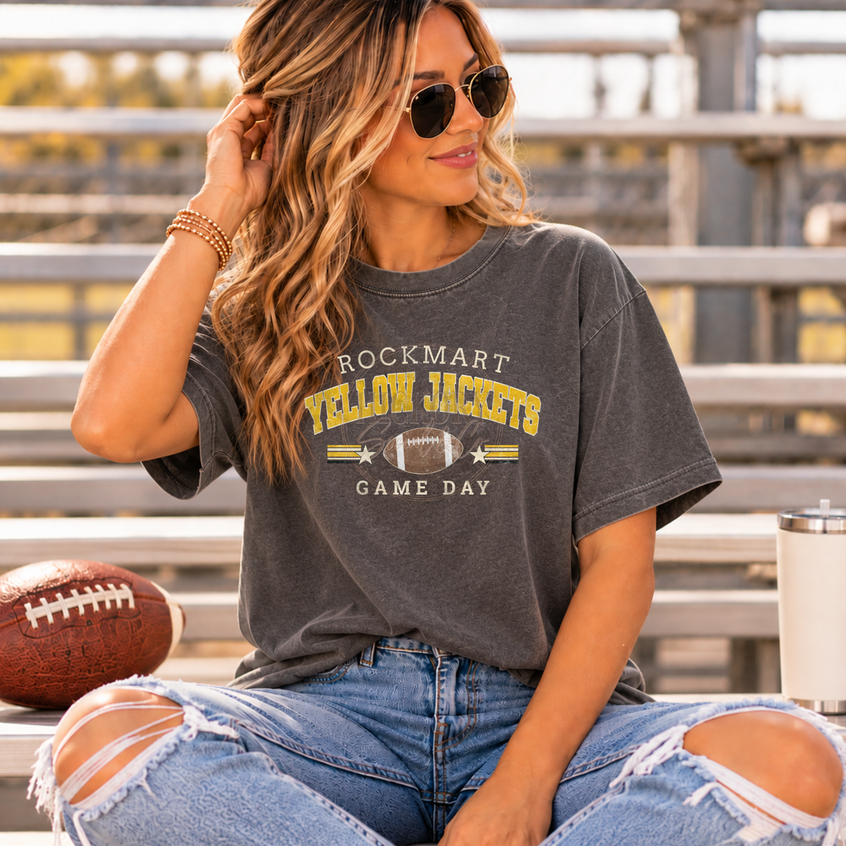 Custom School Mascot Shirt | Personalized Football Game Day Tee | Custom Team Colors Shirt | Local High School Football | Comfort Colors