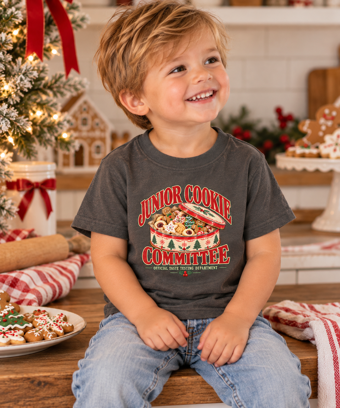 Junior Cookie Committee Youth Shirt | Christmas Kids Tee
