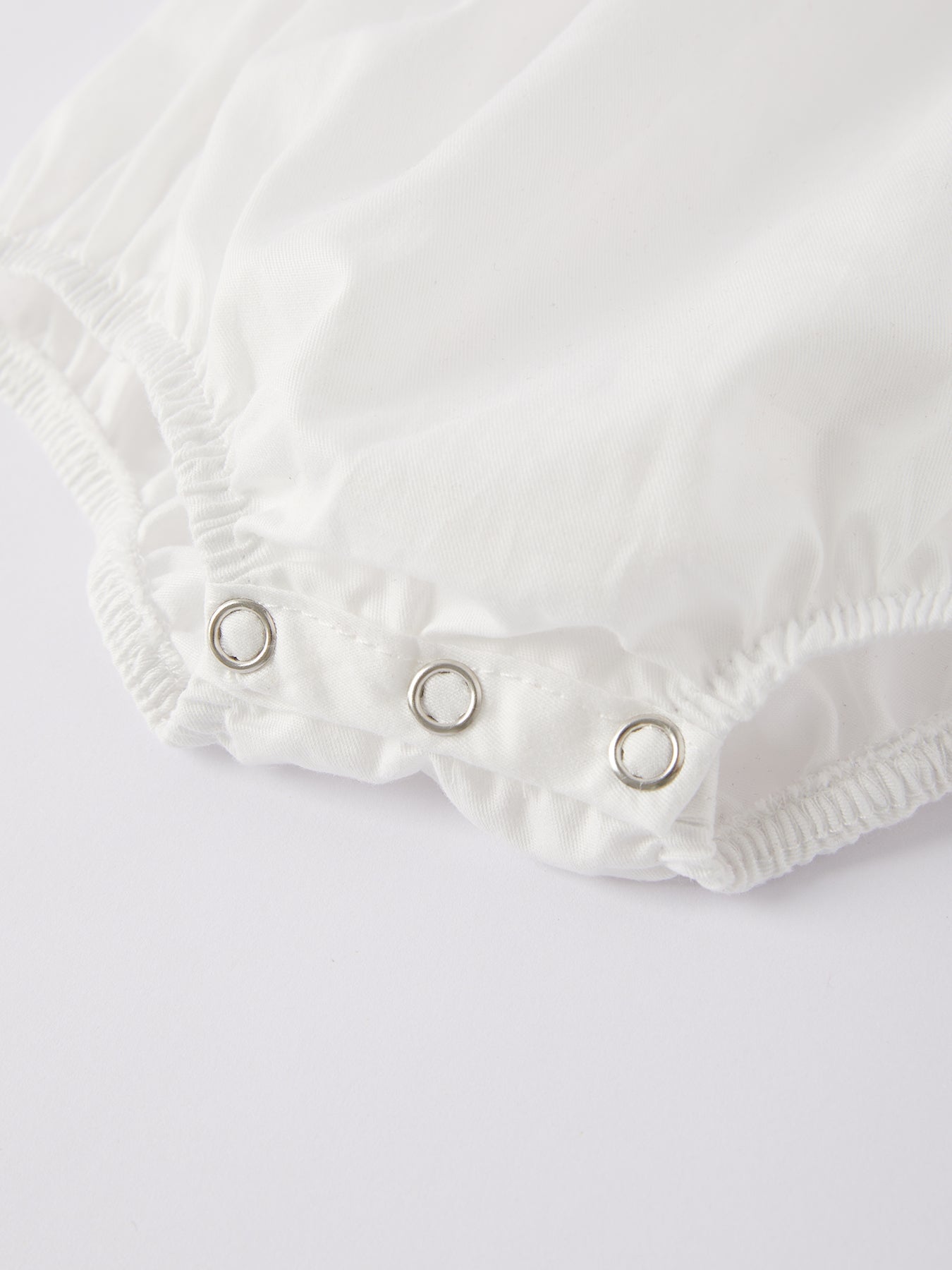 White  Smocked Church Christ Bishop Christening Girls Romper