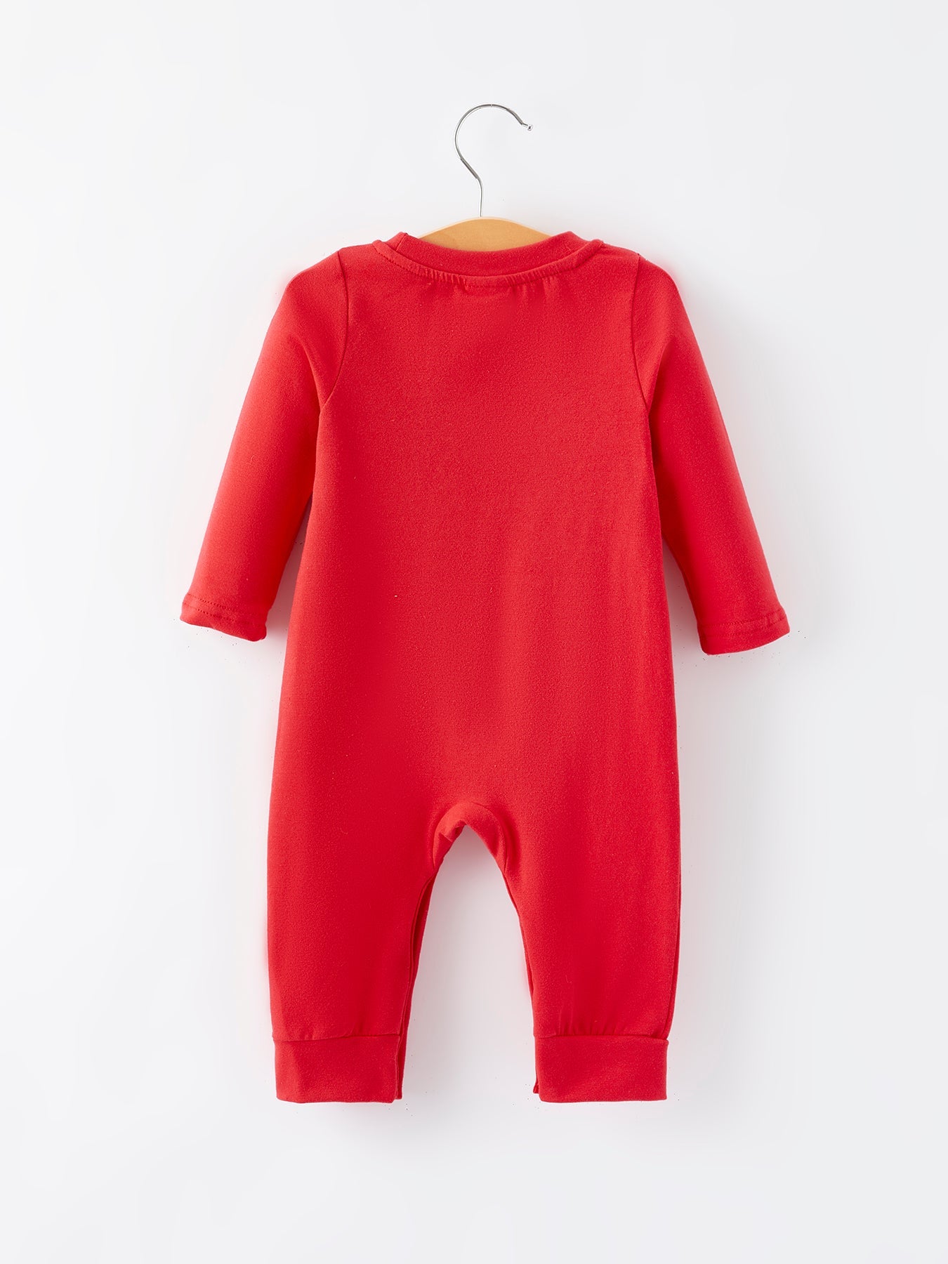 Christmas Red Smocking Reindeer Embroidery Boys Romper