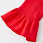 Christmas Red Girls Embroidered Pajamas