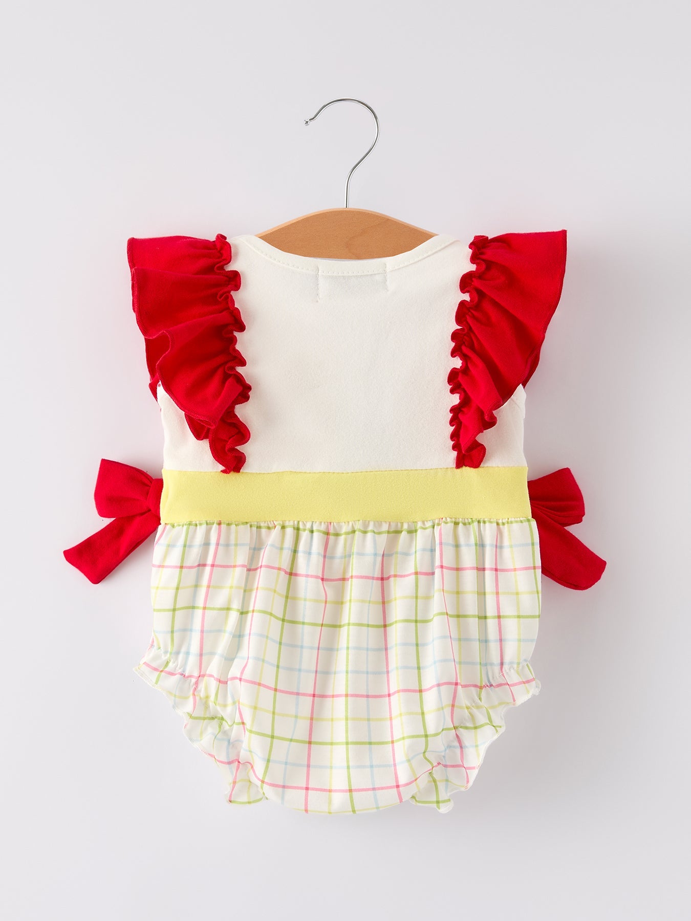 Back-To-School Embroidery Girls' Romper
