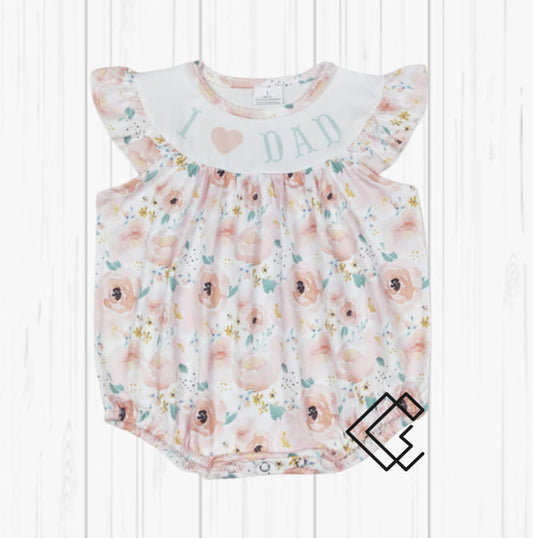 Floral I Love Dad Bubble