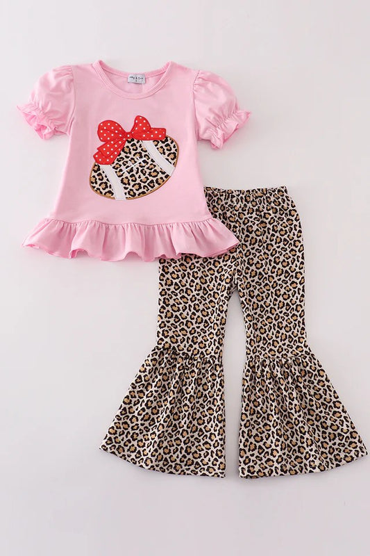 RTS Football Leopard Bell Bottoms Set