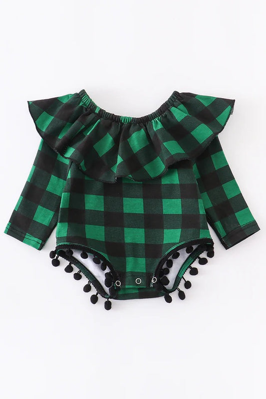 RTS Green Plaid Ruffle Bubble