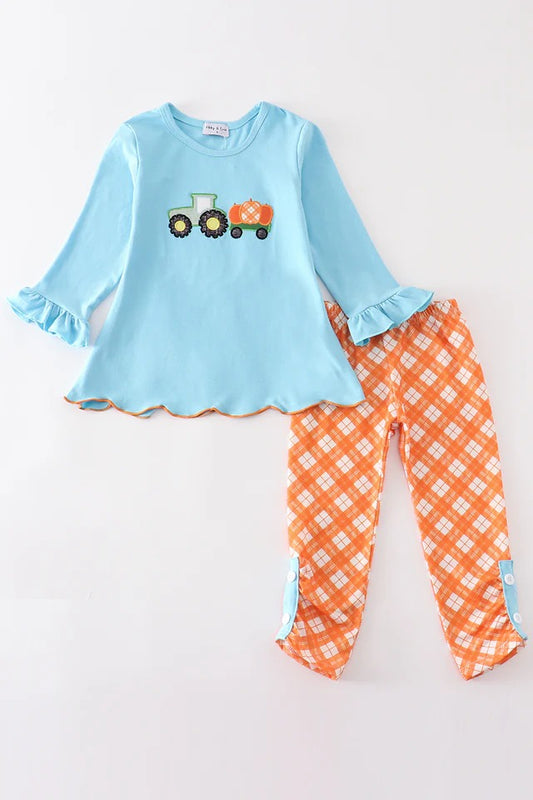 RTS Pumpkin Tractor Pants Set