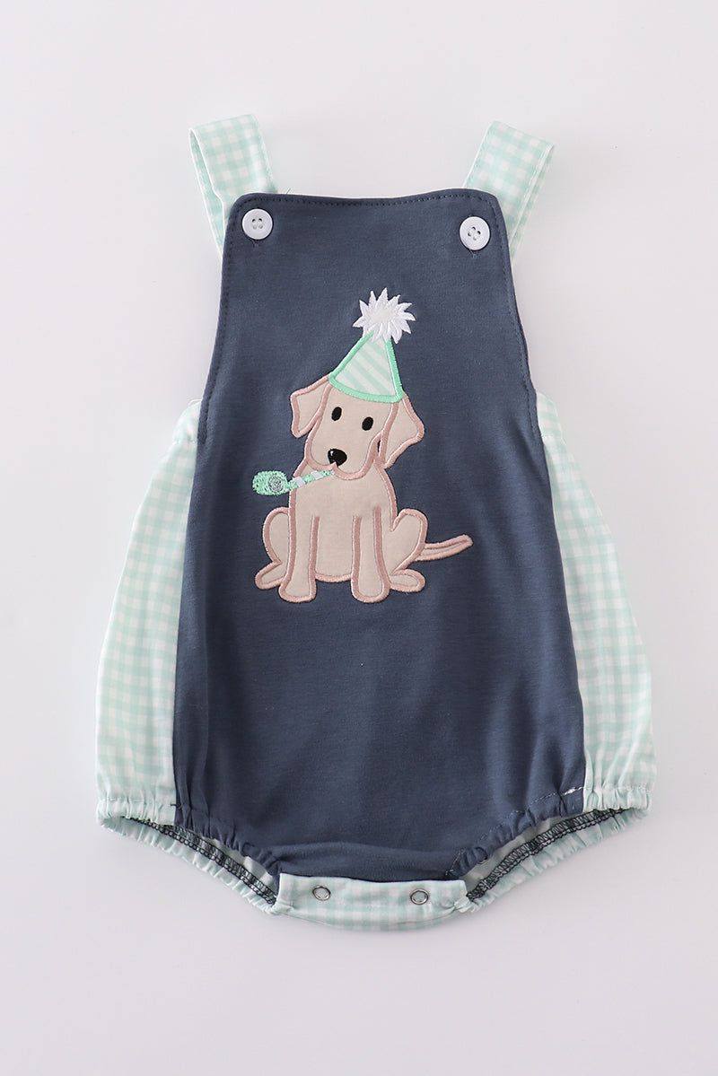 RTS Applique Birthday Dog Bubble