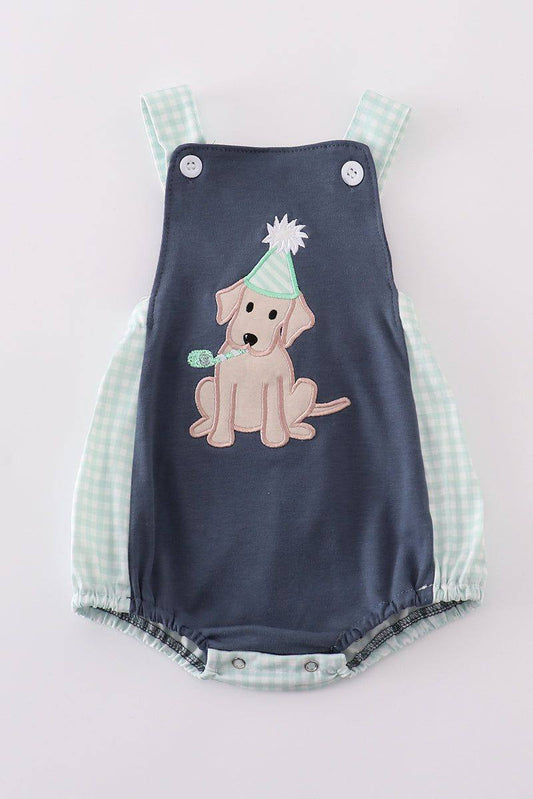 RTS Applique Birthday Dog Bubble