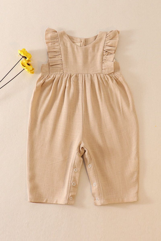 RTS Beige Muslin Romper