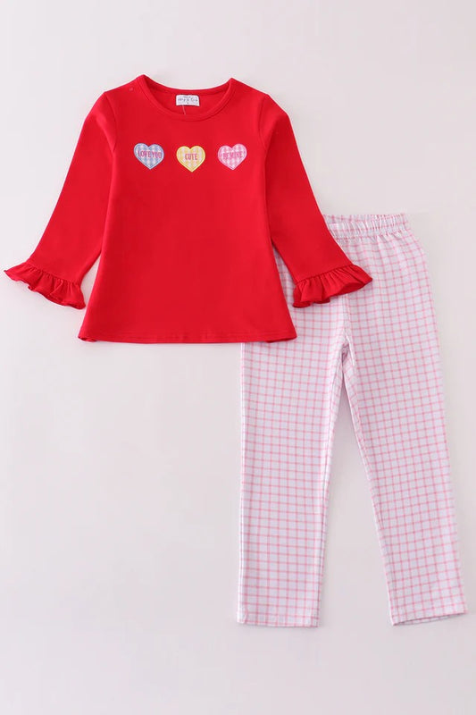 RTS Valentine's Hearts Girl Pants Set