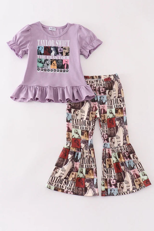 RTS Purple Singer Bell Bottoms Outfit