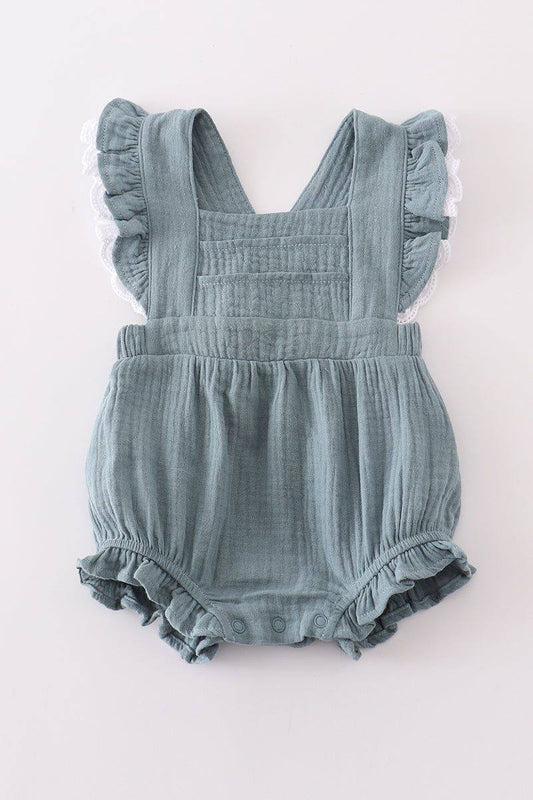 RTS Blue Muslin Ruffle Bubble