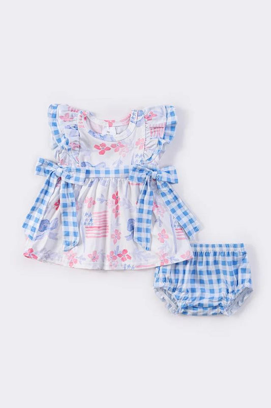RTS Patriotic Gingham Bummie Set