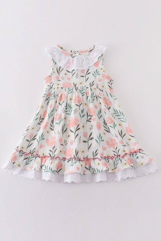 RTS Floral with Lace Dress