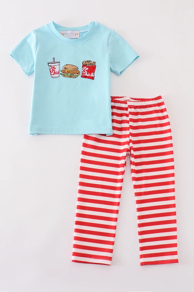 RTS Food Striped Pants Set