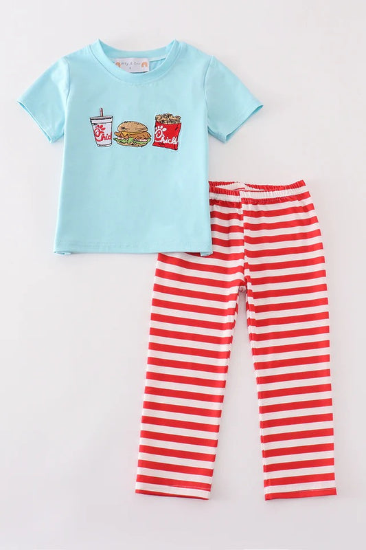RTS Food Striped Pants Set