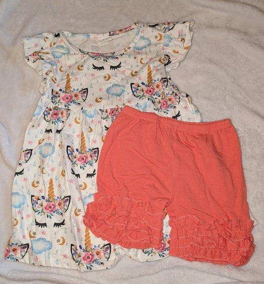 Unicorn Ruffle Shorts