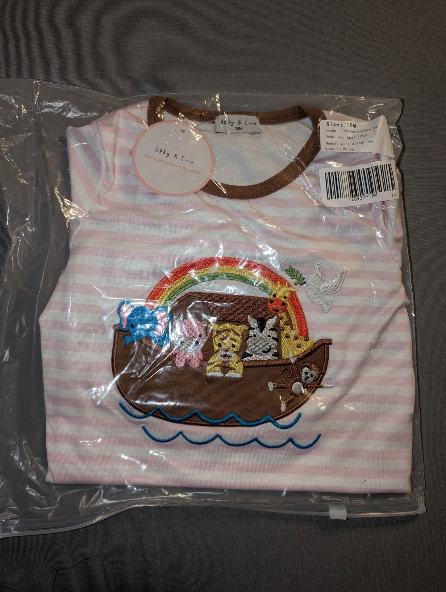 Pink Noah's Ark Bummie Set