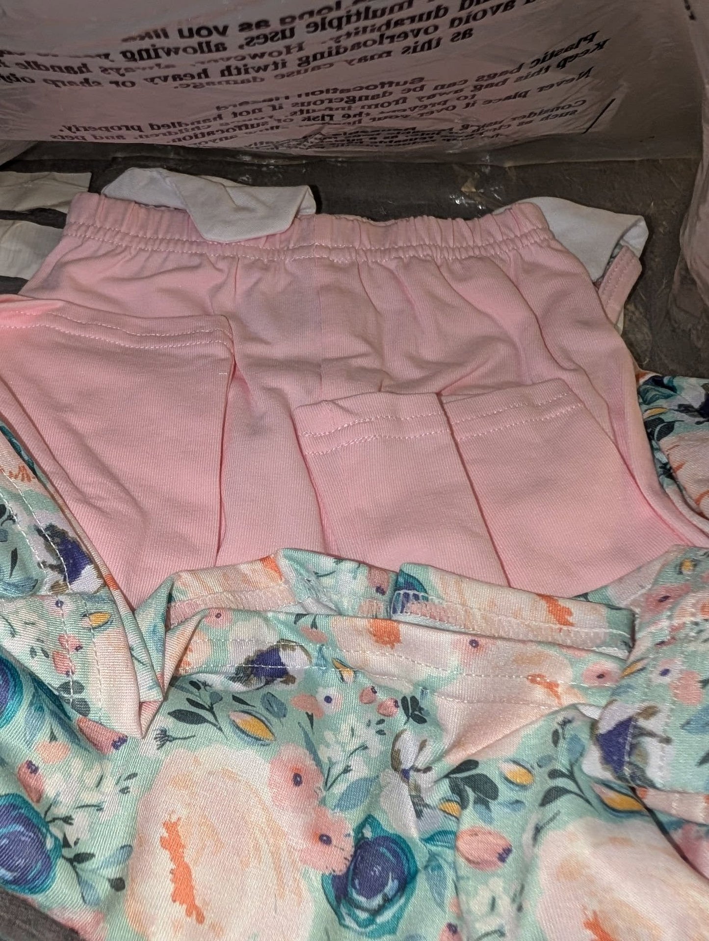 Pink Floral Leggings Set