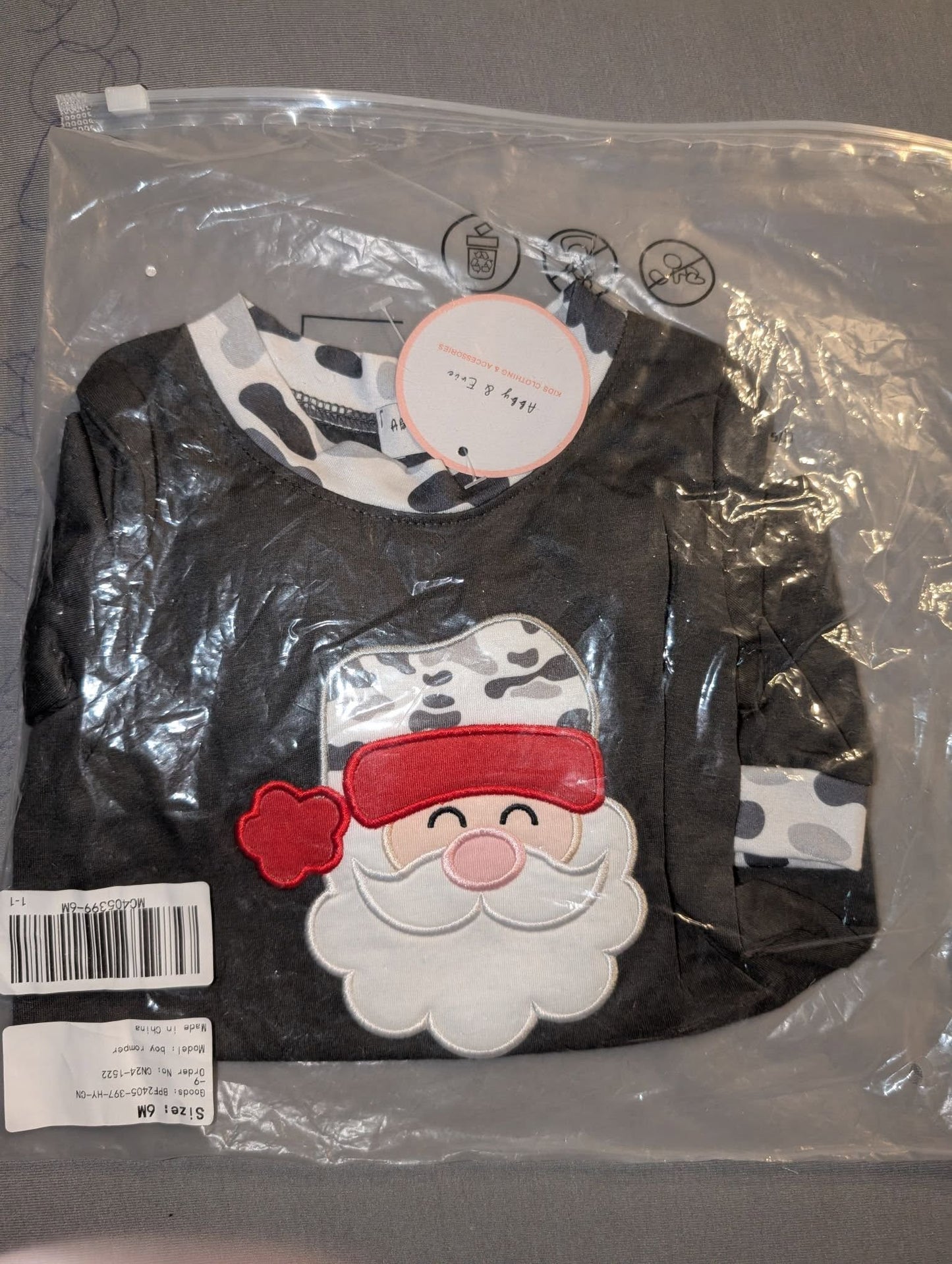 Camo Santa Romper