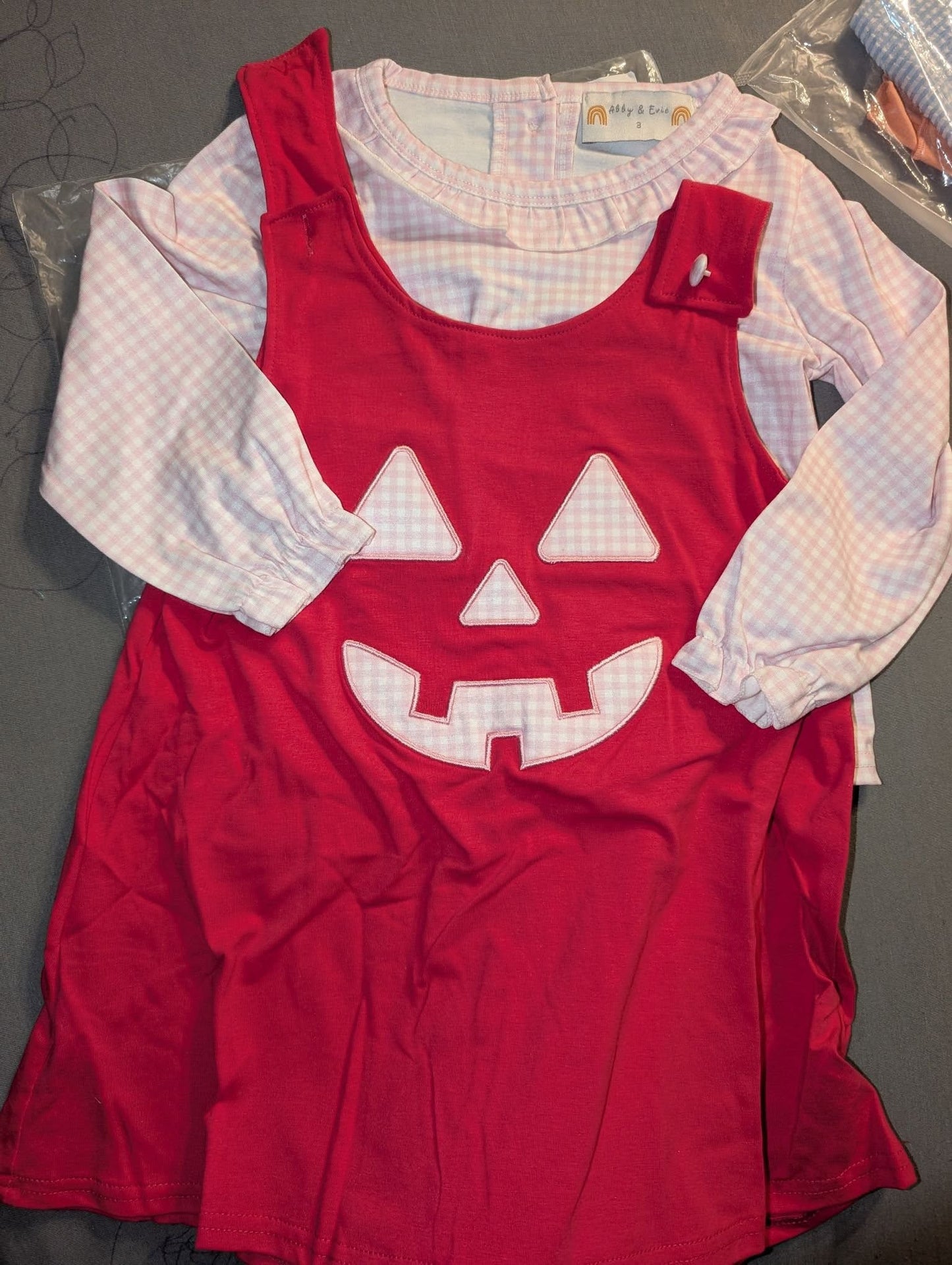 Pink Pumpkin Face Dress