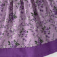 Purple Floral Girls Dress Bow Petal Collar Ruffle Hem Dress