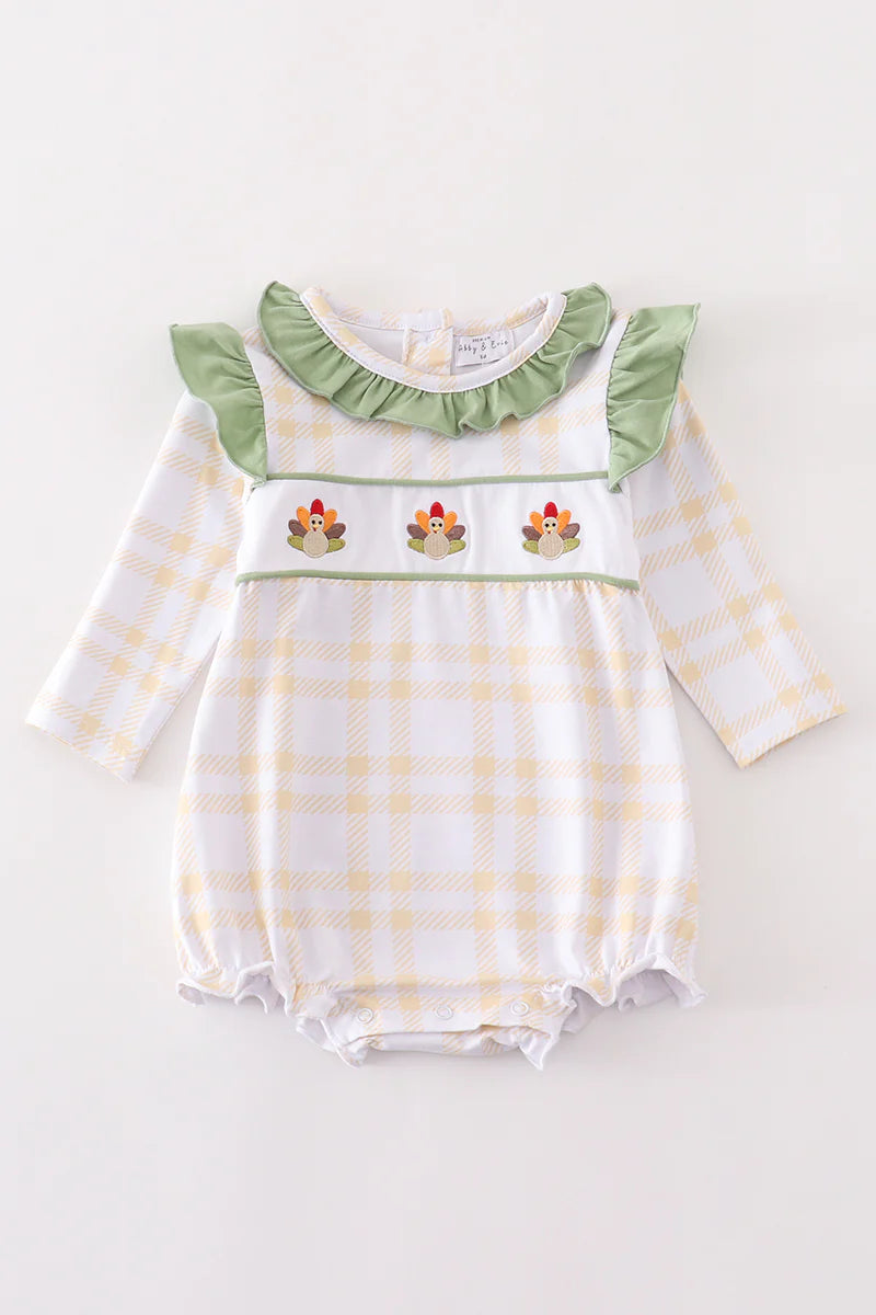 Plaid Turkey Ruffle Bubble