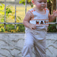 Thanksgiving Boys Gingham Jon Jon Embroidered Romper