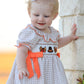 Thanksgiving Smocked Girls Dress Bloomer Set Turkey Embroidery