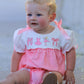 Fall Pink Ballet Embroidery Bow Bubble Romper