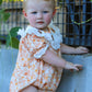Thanksgiving Turkey Floral Lace Bubble Girls Romper