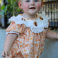 Thanksgiving Turkey Floral Lace Bubble Girls Romper